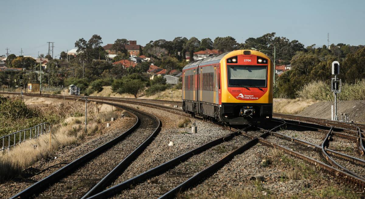 ON TRACK: A train on the Hunter line at Warabrook. State MP Michael Johnsen expects extra Singleton to Newcastle return services will launch as planned. Picture: Marina Neil