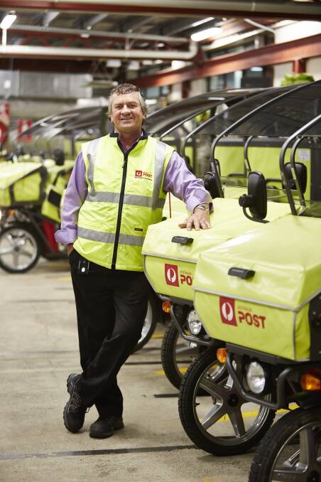 David Grant has worked with Australia Post for 40 years, and has seen in the EV - a three-wheeled electric delivery vehicle currently undergoing trials in the NSW Hunter region.