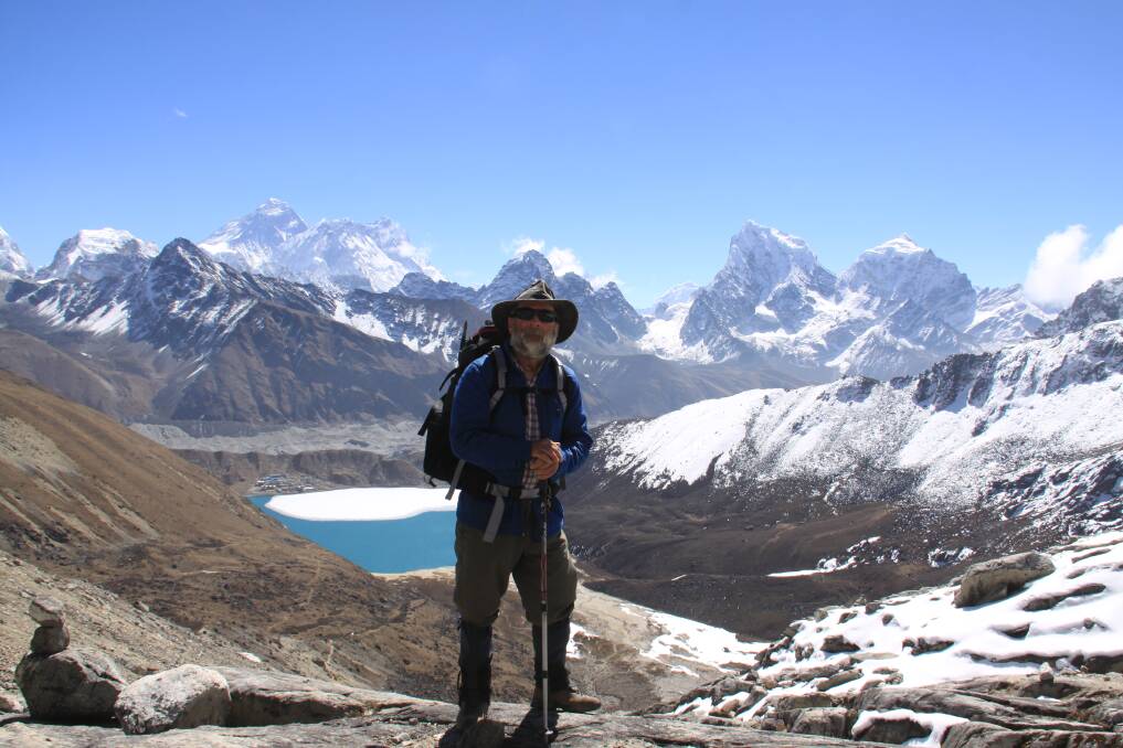 BECAUSE IT'S THERE: Ken Harris crossing the Himalayas. Photo: contributed