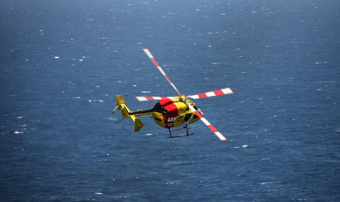 Call: The Westpac Rescue Helicopter. Barrington teenager Thomas Redman died in a rescue helicopter travelling from Gloucester to Taree to pick up blood and refuel. Picture: Marina Neil. 