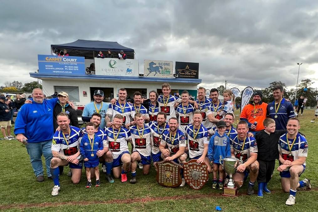 The Scone Thoroughbreds' first grade side after winning the Hunter Valley Group 21 premiership. The club has now claimed the Clayton Cup.
