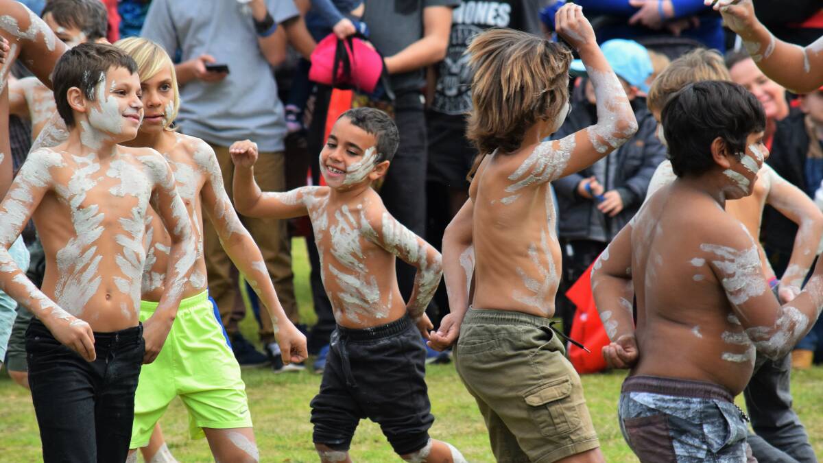 BUILDING CONNECTIONS: Some youngsters dancing in the park during a recent NAIDOC Week. Photo: Jason Smith