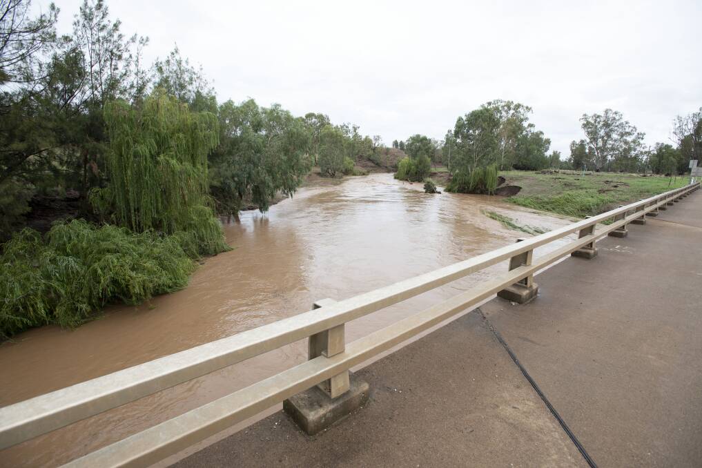 LIVE STREAM: The Peel River near Carroll was flowing strongly after some heavy summer rainfall, but the council could begin investigating some new emergency water supplies for the city. Photo: Peter Hardin 090220PHB006