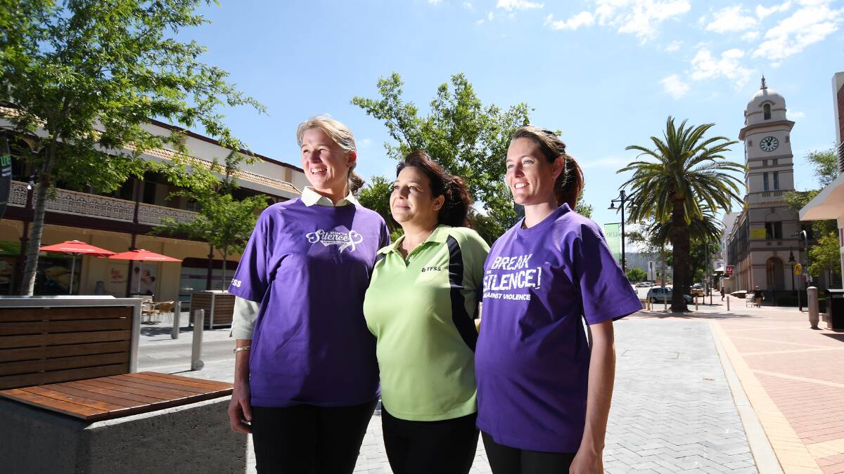 NEW FOCUS: From left: TFSS chief Belinda Kotris, domestic violence team leader Lynda Townsend and support worker Leigh Foord. Photo: Gareth Gardner 231018GGA03