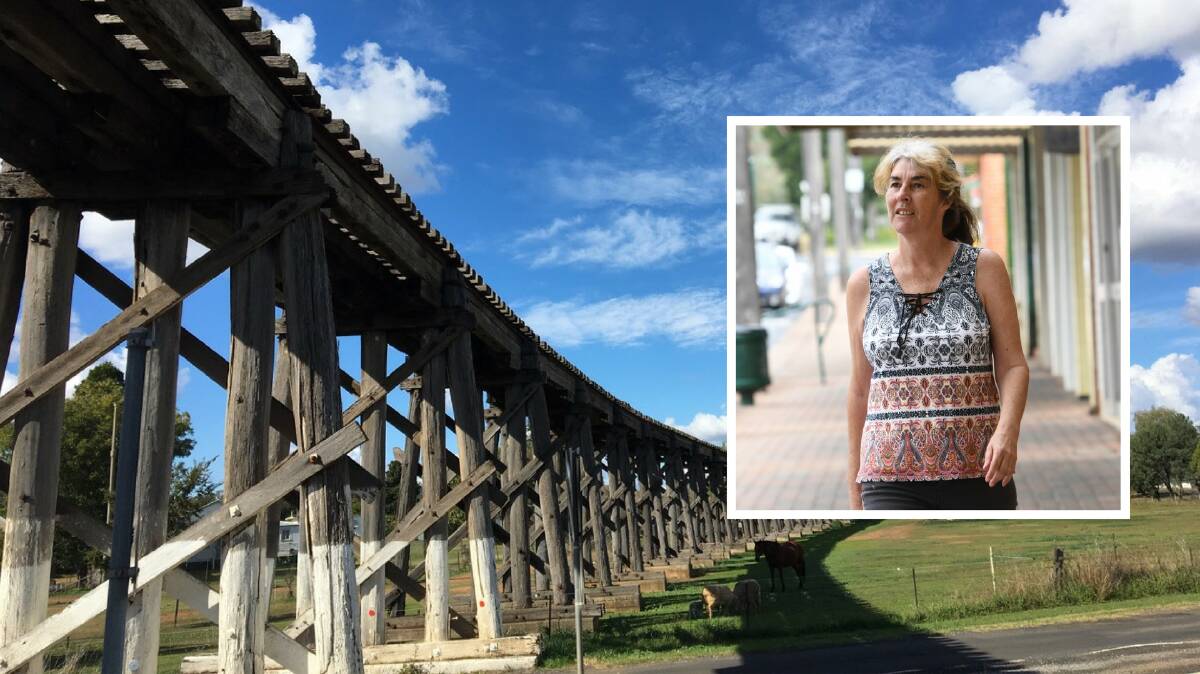 NOT BUDGING: Mandy Skewes says Manilla won't want to lose an inch of the town's viaduct.