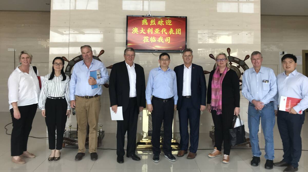 HAPPY SNAP: North West NSW council and business representatives meeting with Ningbo official in China recently. Photo: Supplied (Namoi Unlimited).