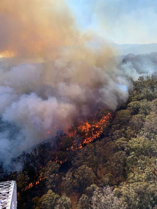 ABLAZE: Fire has burnt through hundreds of thousands of hectares of bush in the region. Photo: NSW RFS
