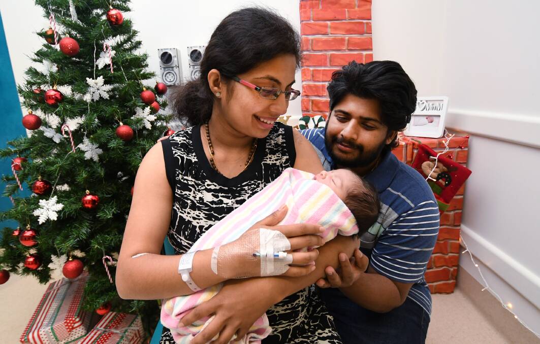 Nurse couple welcome Christmas Day delivery of their own