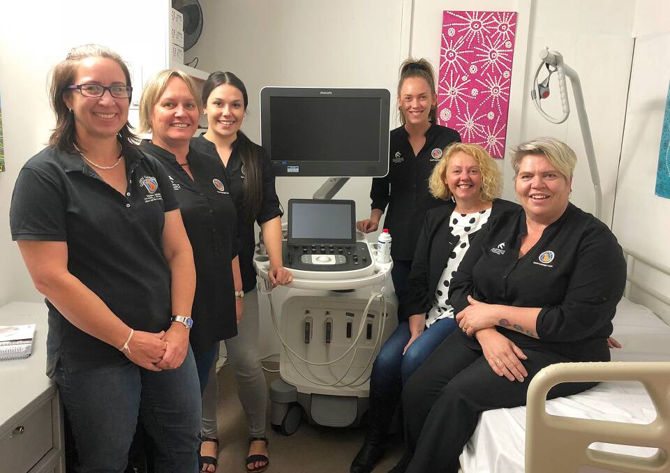 ON TRACK: From left: Gomeroi Gaaynggal's Dr Tracy Schumacher, Lyniece Keogh, Kate Sutherland, Paris Knox, Associate Professor Kym Rae and Jodie Herden. Photo: Supplied
