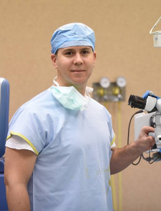 OUT OF SIGHT: Ophthalmic surgeon Deric De Wit has brought a rare treatment for glaucoma patients in Tamworth and the region. Photo: Gareth Gardner