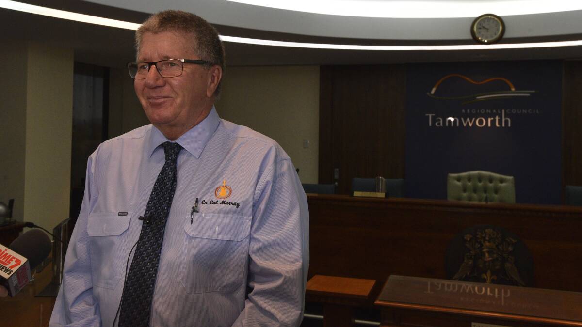 REWARD: Tamworth mayor Col Murray passed a range of water-related measures with council this week. Photo: Jacob McArthur 091019JMA01