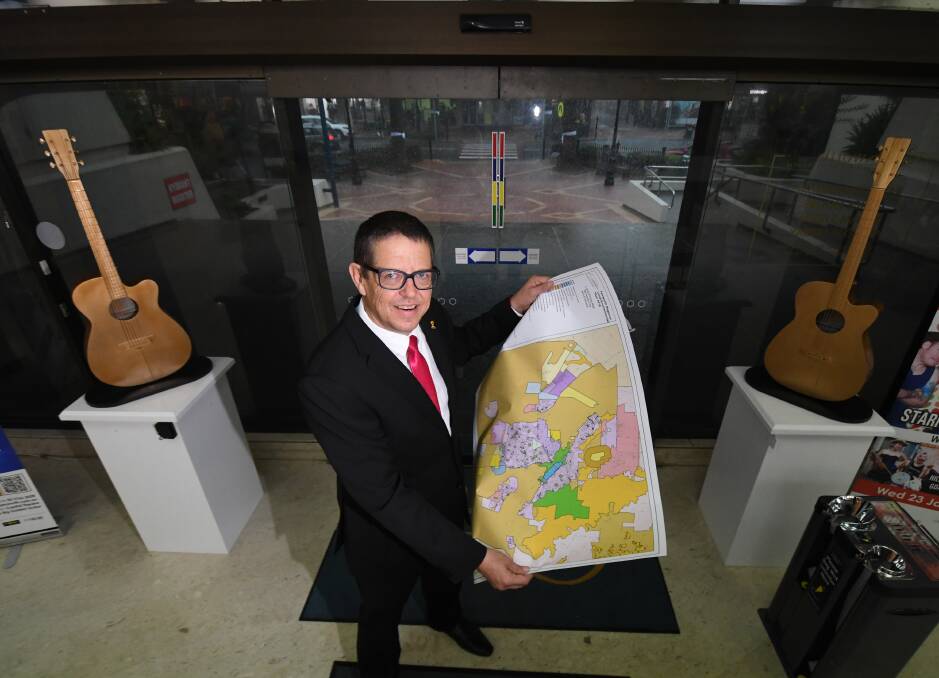 MAPPED OUT: Tamworth Regional Council planning director Brent McAlister says much attention is on the city's future. Photo: Gareth Gardner 281118GGB01