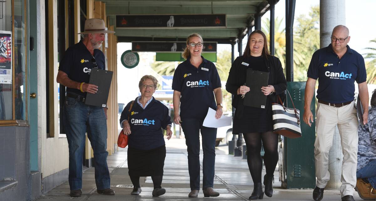 ON THE STREETS: Cr Russell Webb joined with Cancer Council to call for better palliative care services. Photo: Gareth Gardner