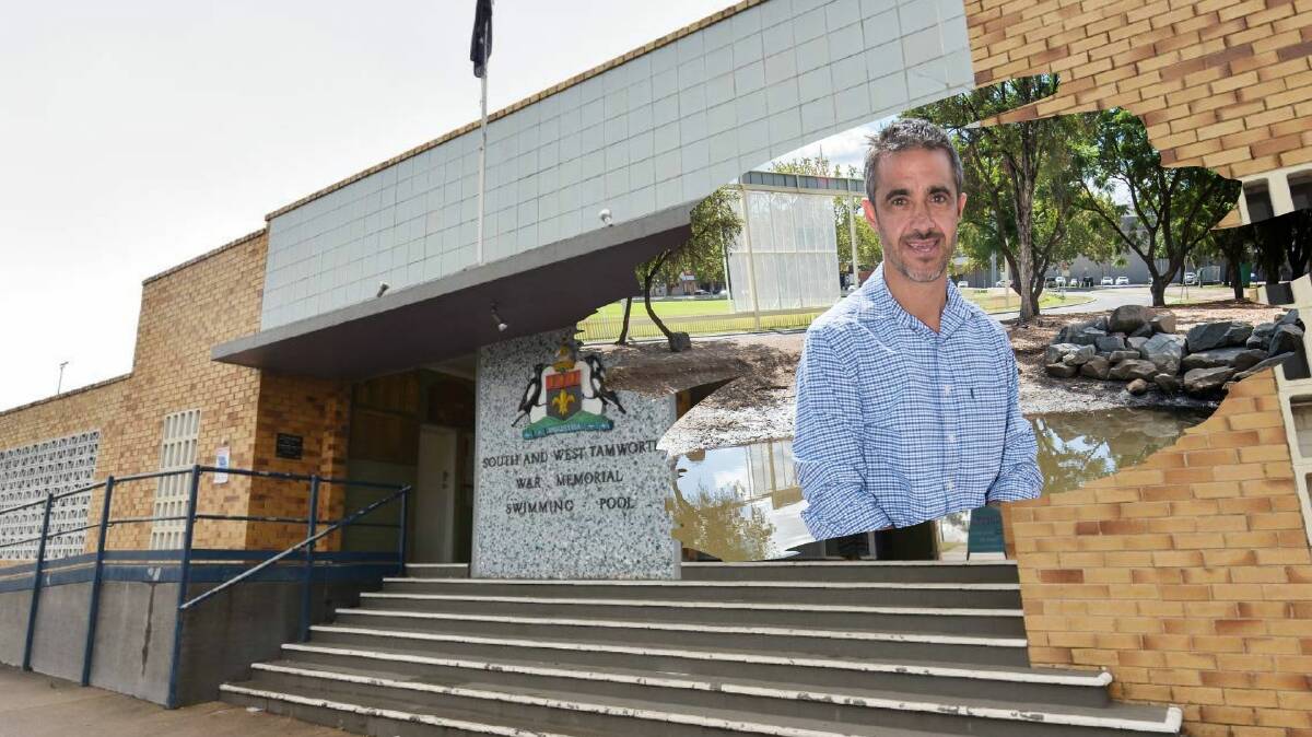 BIG SPLASH: The council's manager of sports and recreation Paul Kelly (inset) has recommended Scully pool stays open through level five restrictions. Photos: Peter Hardin