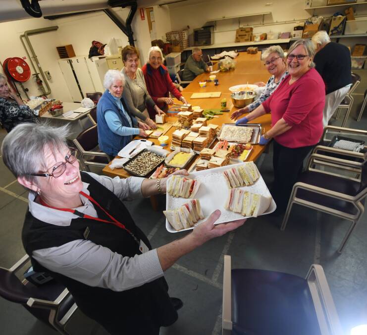 HELPING HANDS: Tamworth president Sally Cronberger with one of the many catering efforts of the hospital auxiliary. Photo: Gareth Gardner 090519GGD01