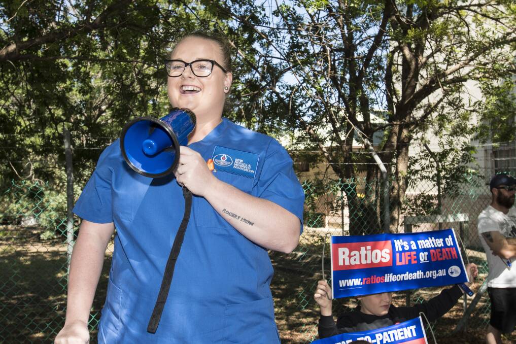 SPEAKING OUT: Manilla hospital nurse Tanya Rogers is calling for better staffing numbers at the state's multi-purposes services. Photo: Peter Hardin 241118PHB008
