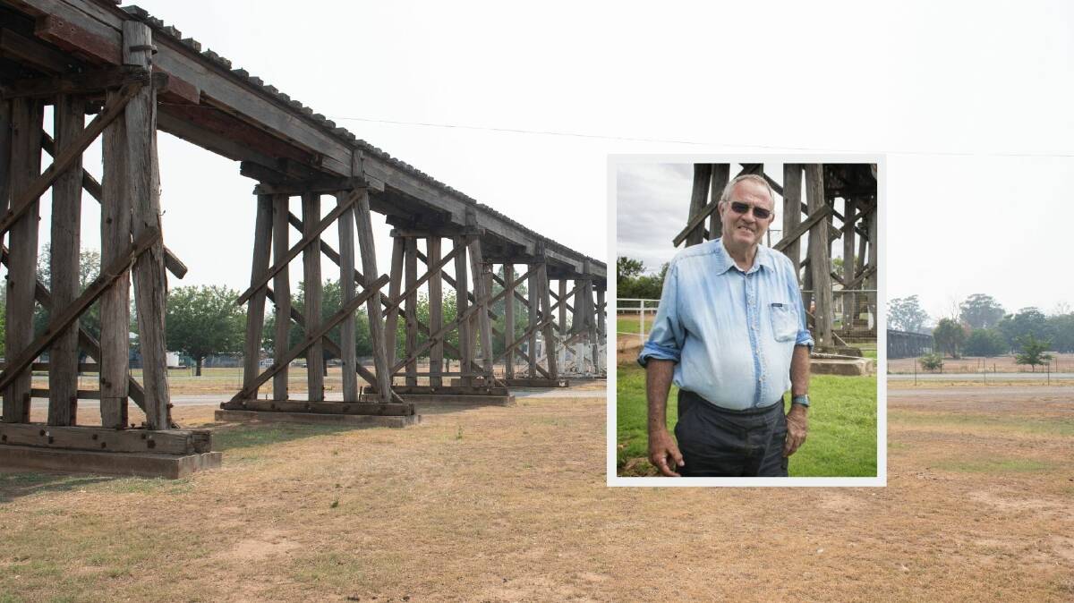 BUILDING SUPPORT: Jim Maxwell (inset) and his fellow councillors voted to preserve the Manilla viaduct following an independent heritage report. Photos: Peter Hardin