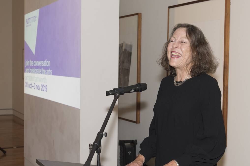 MOVING SPEECH: Artstate chief executive officer Elizabeth Rogers at the Tamworth launch of the festival earlier this year. Photo: Peter Hardin 230519PHB025