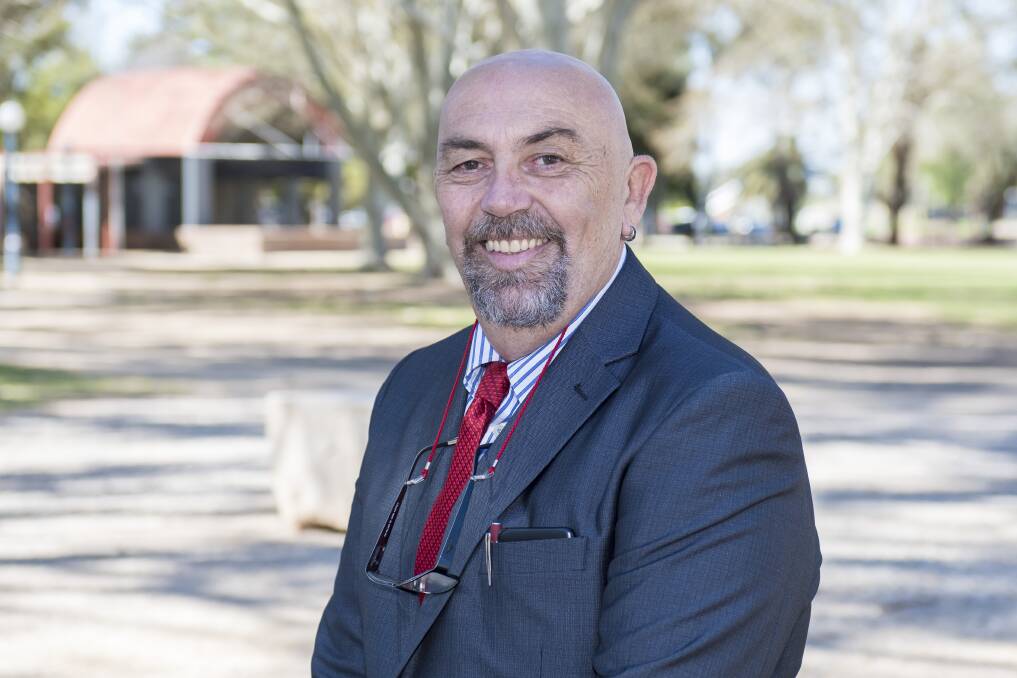 POLICE PLEDGE: Labor candidate Stephen Mears said the party would commit to expanding police infrastructure in Tamworth if elected. Photo: Peter Hardin 170918PHA041