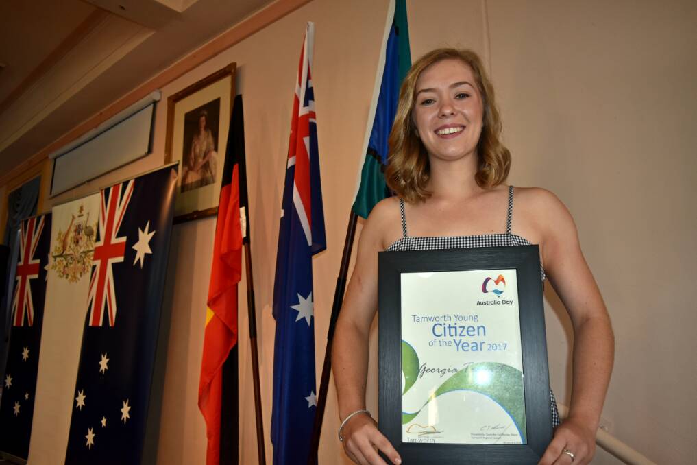 READY TO FIGHT: Young citizen of the year Georgia Taggart. Photo: Ben Jaffrey 260118BJ06