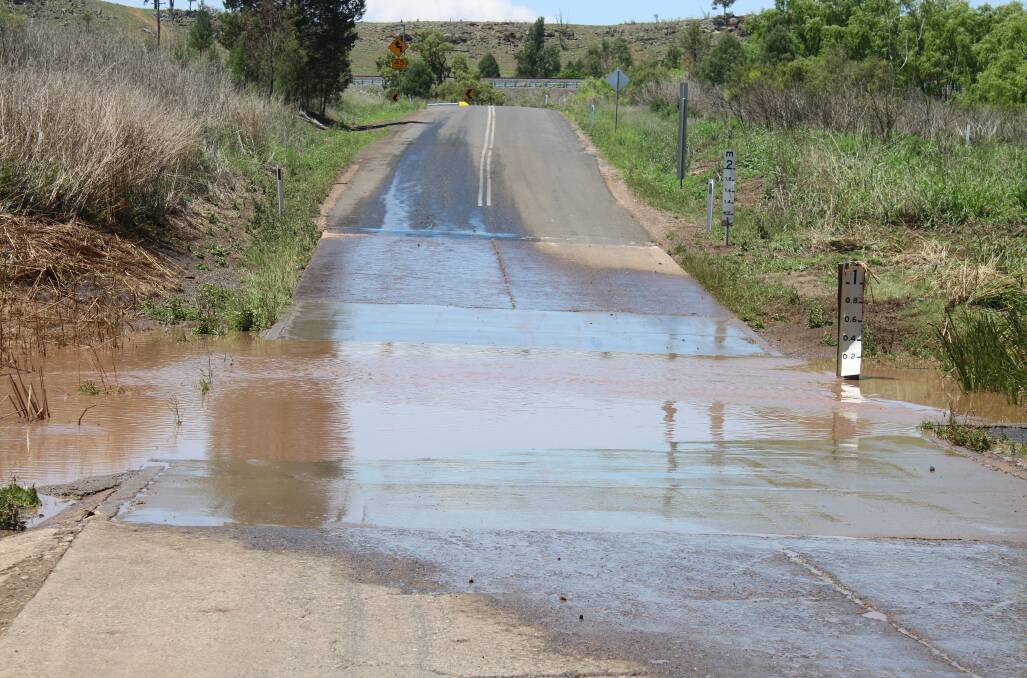 OVERFLOW: The Gap Road near Werris Creek saw some minor flooding following this week's rainfall.