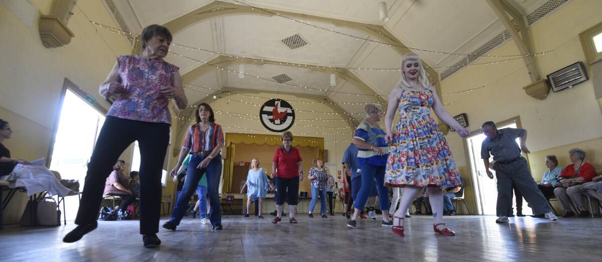 GET IN LINE: The Locomotive Line Dancers want the region to put on the dancing shoes and deep pockets for an upcoming fundraiser. Photo: Jacob McArthur 151019JMA02