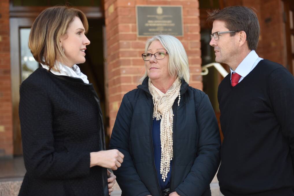 EDUCATION: Life Education CEO Kellie Sloane with Tracey Filicietti and Kevin Anderson. Photo: Geoff O'Neill