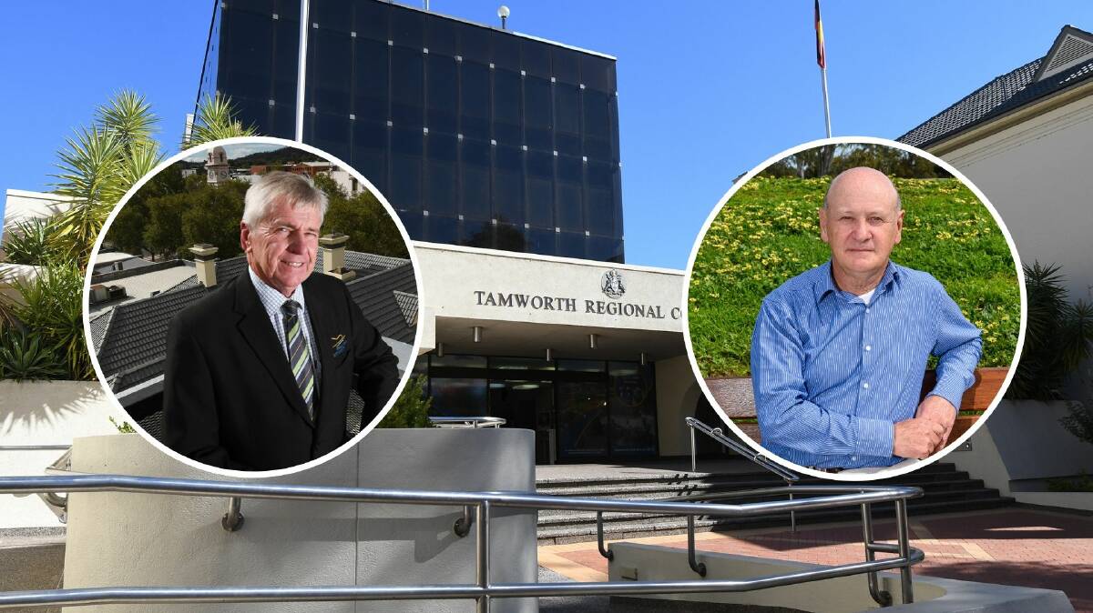 DRIFT: Deputy mayor Phil Betts (left) and councillor Glenn Inglis have different ideas about the city's immediate water security. Photos: Gareth Gardner and Peter Hardin