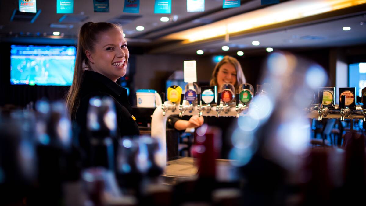 HELPING OUT: Wests bartender Sophie Brazel has planned a range of events in her first attempt at the fundraiser. Photo: Simon McCarthy 010917SMB03