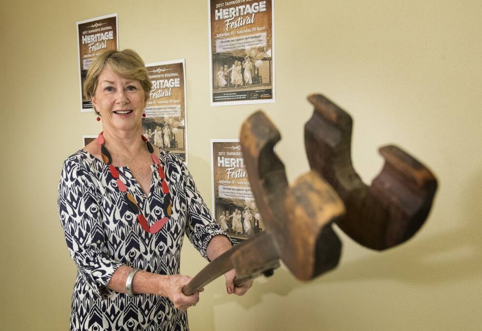 WHAT IS IT: Councillor Juanita Wilson with a "mystery object" from one of Tamworth's museums which will be on display in Ray Walsh House throughout the heritage festival. Photo: Peter Hardin 160317PHA029