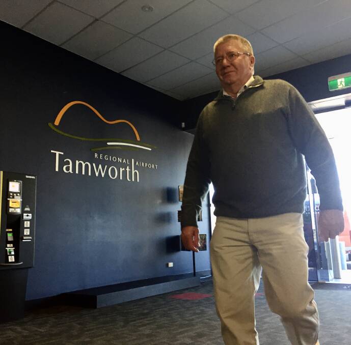 LIFT OFF: Mayor Col Murray was buoyed by news Tamworth had been shortlisted for Qantas' pilot academy. Photo: Jacob McArthur