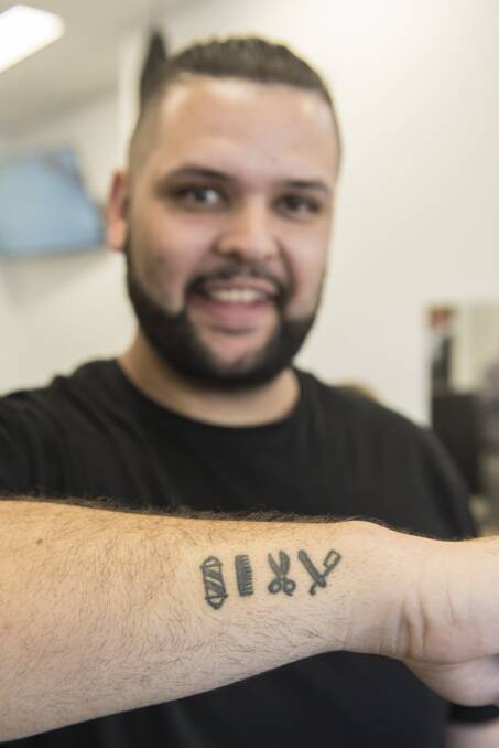 WAY OF LIFE: "There are four letters in life and that’s four things, so that’s my life," Chris Lynch on his tattoo. Photo: Peter Hardin