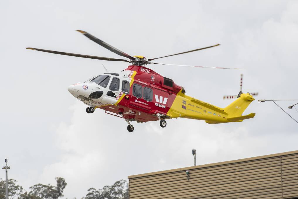 UP AND ABOUT: The Westpac Rescue Helicopter was called to a number of incidents across the weekend including a quad bike rollover. Photo: Peter Hardin 221217PHC037