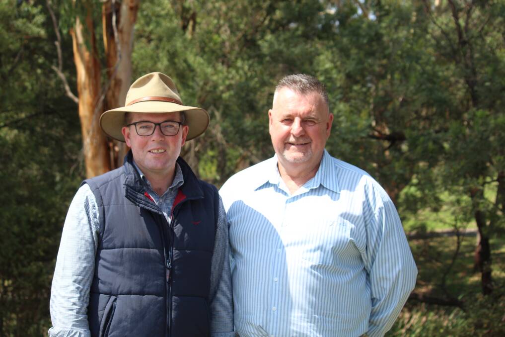 HELP NEEDED: Uralla mayor Michael Pearce (right) has called for $500,000 from local MP Adam Marshall and his state government to fix the arsenic issue.
