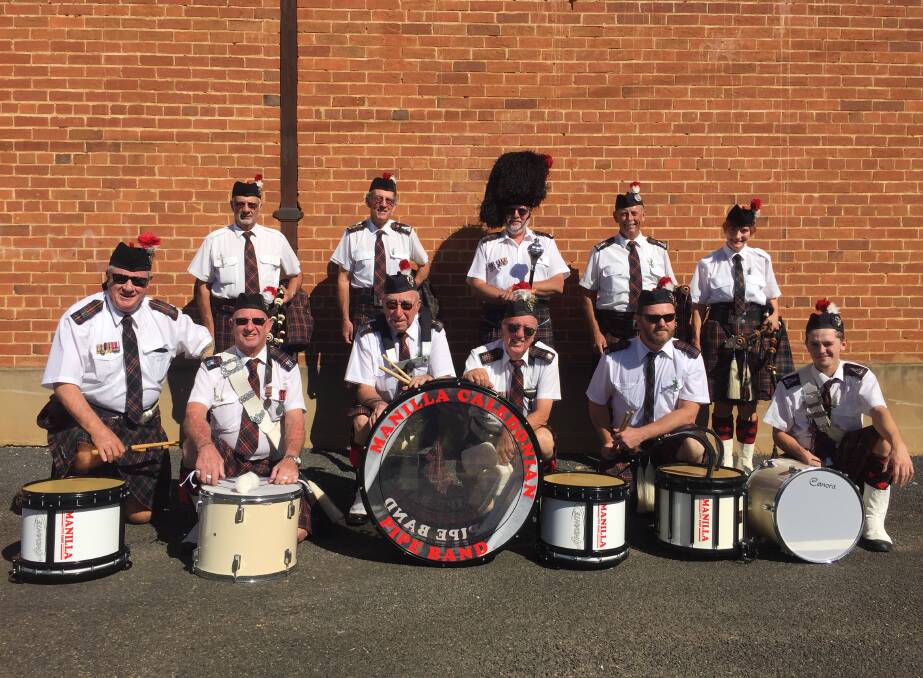 PIPE DREAMS: In kilts, and certainly not out of kilter, the band led the way at the town's Anzac Day march. Photo: Jacob McArthur
