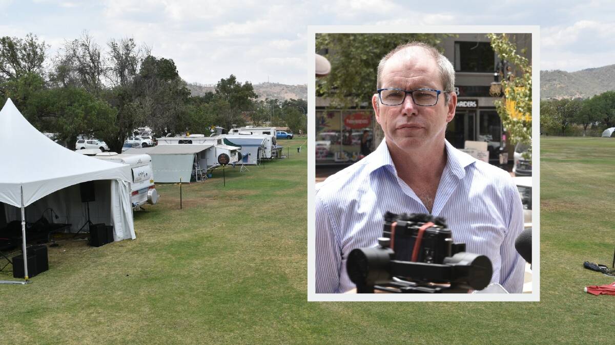 WARNED: Tamworth council water director Bruce Logan has put festival campers on notice.
