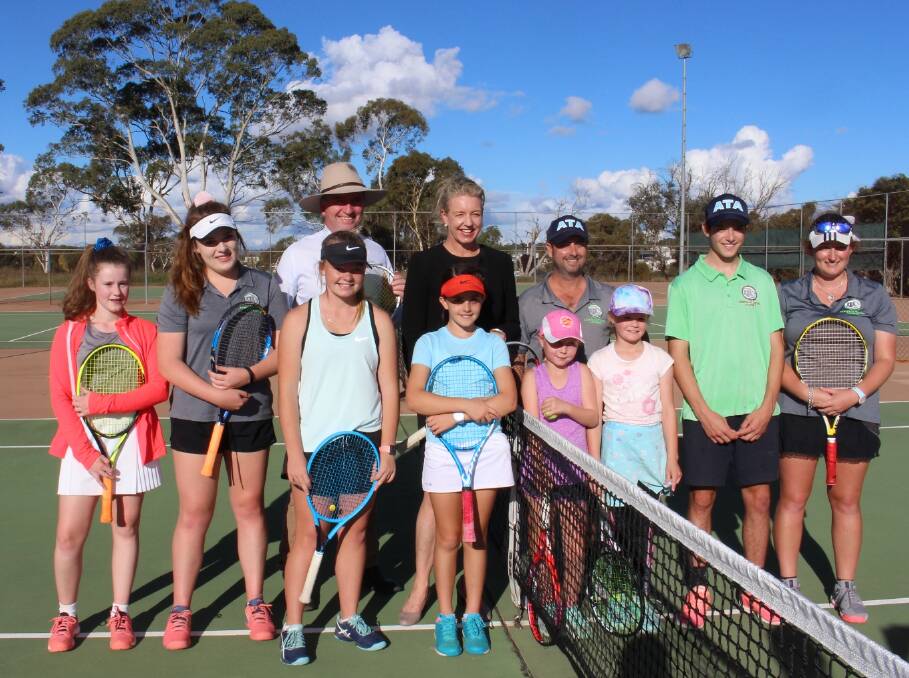 FAULT: Barnaby Joyce with then-sports minister Bridget McKenzie at the Armidale tennis club which received $50,000 in funding last year.