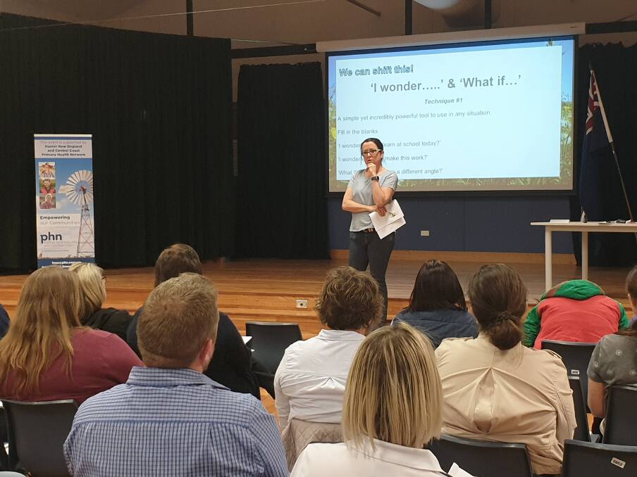 HOW ARE YOU: Katie Godden leads an anxiety workshop at the Nemingha school recently as the P&C tackles mental health in the community. Photo: Supplied