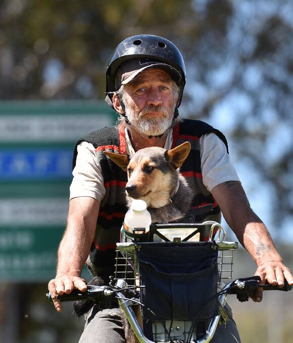 RIDE FOR LIFE: Tamworth man Chris Berkhout with passenger pooch Tezza riding shotgun are gearing up for their annual trek to Inverell for suicide awareness coming up in November. Photo: Gareth Gardner 121016GGC03