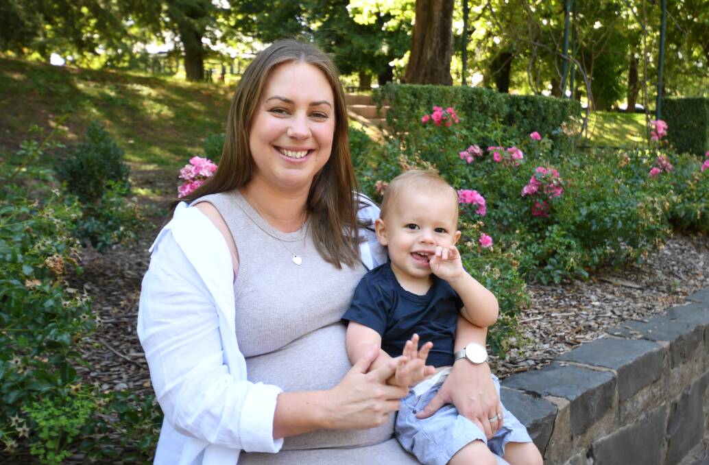 NO MORE TABOO: Rachael Rawlinson with Charlie, 17 months. Mrs Rawlinson is 28-weeks pregnant with her second child who was concieved through IVF. PHOTO: CARLA FREEDMAN