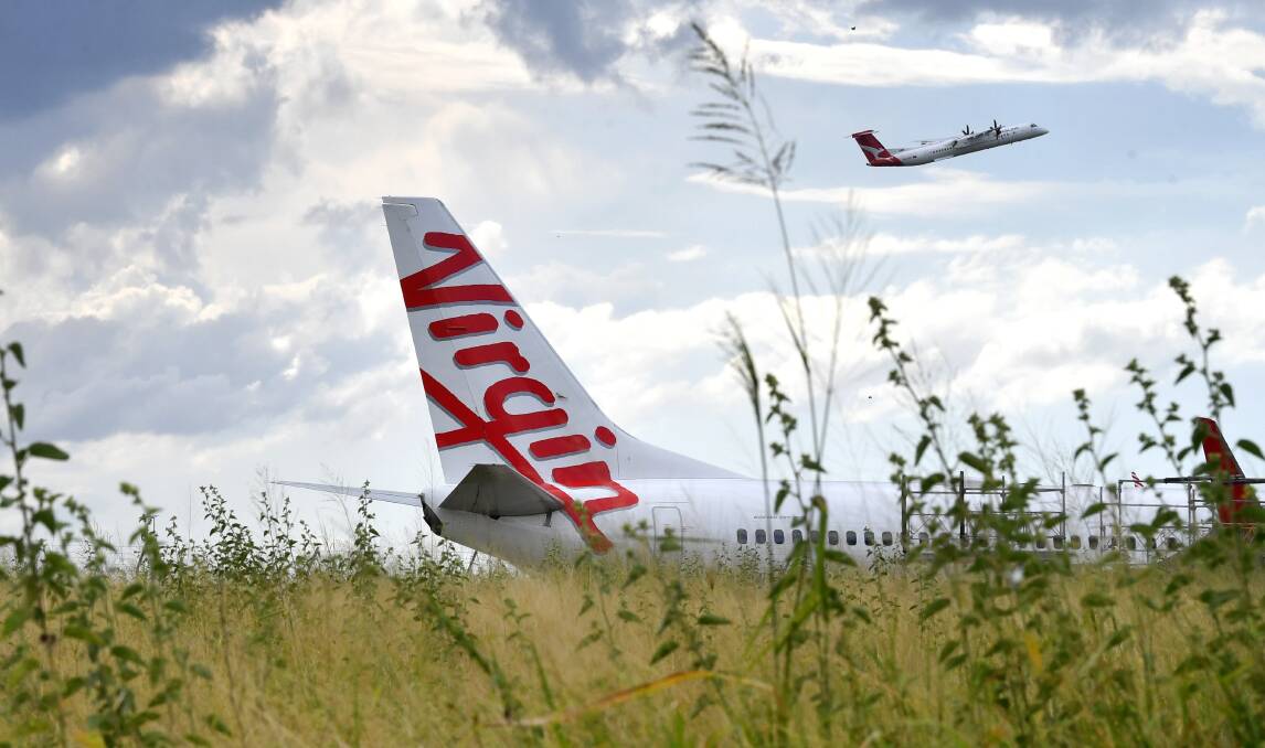 Virgin Australia is set to stay grounded after entering voluntary administration. Picture: AAP