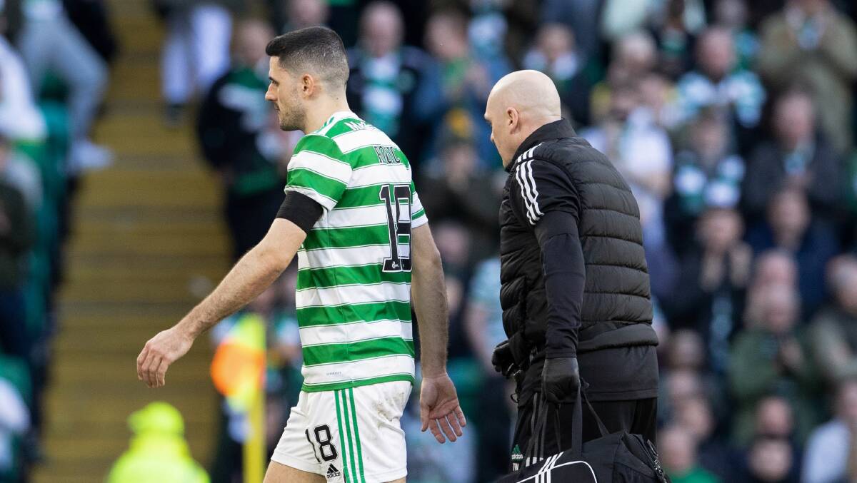Canberra's Tom Rogic is in doubt for the Old Firm derby against Rangers. Picture: Getty Images