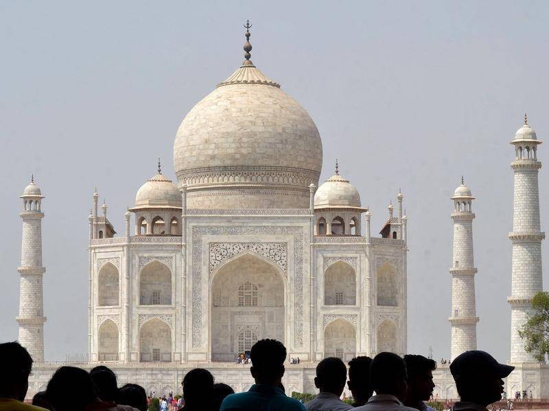India's ivory-white marble mausoleum Taj Mahal is changing colour because of pollution.