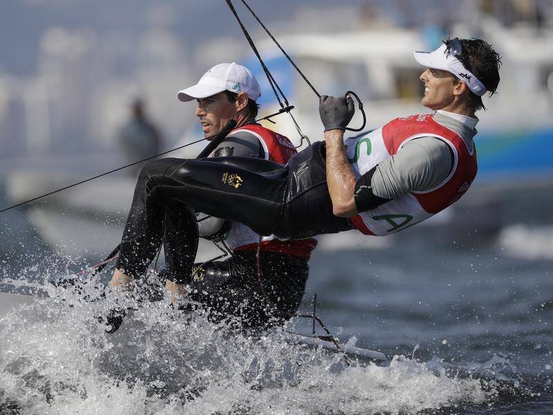 Australia's Mat Belcher (l) and Will Ryan have made a strong start to the Olympic 470 sailing.