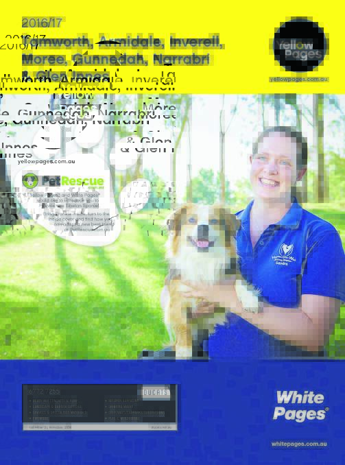 RESCUE PROMOTION: Heaven Can Wait former vice-president Sandra Gericke with her best fiend Frankie, the Tibetan spaniel, on the front cover of the region's telephone directory.