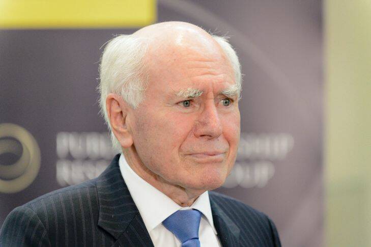 Former prime minister John Howard at a book launch at Old Parliament House on Tuesday. Photo: Sitthixay Ditthavong