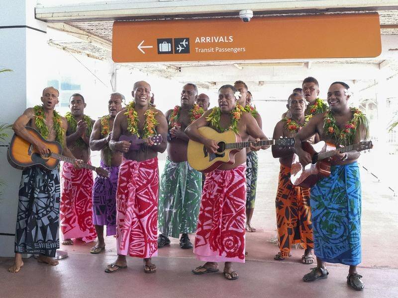 Fiji has welcomed the first tourists since the island nation shut down during the pandemic.