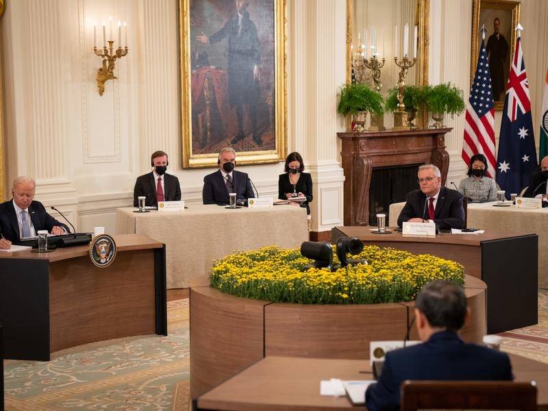 President Joe Biden, Scott Morrison and the leaders of India and Japan met in Washington.
