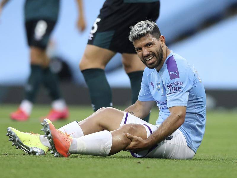 Manchester City's Sergio Aguero could be out of action for up to two months after his injury.