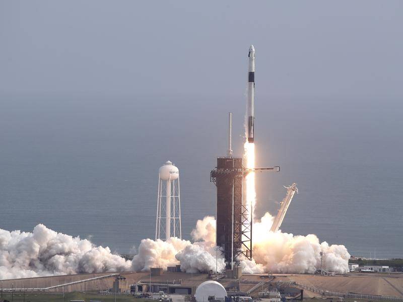 A SpaceX rocket has launched in Cape Canaveral to simulate an emergency abort scenario.